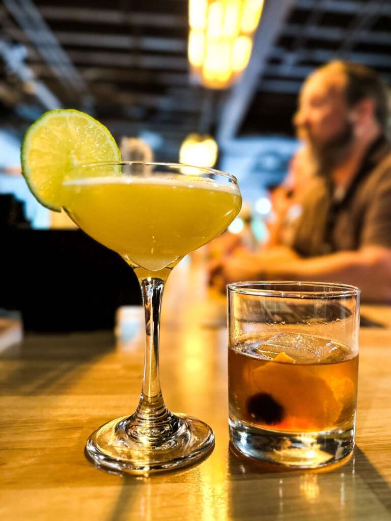 old fashioned and rum cocktail downtown Greenville sc